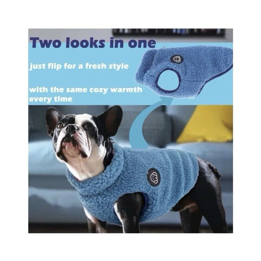Warm Dog Coat Reversible Dogs Jaket for Small Medium Large Dog Puppy Winter XXL